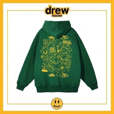 Drew House Hoodie Cotton Fleece Unisex Loose Jacket Style 12