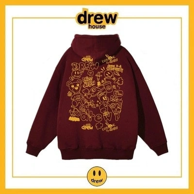 Drew House Hoodie Cotton Fleece Unisex Loose Jacket Style 9