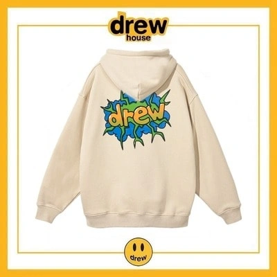 Drew House Hoodie Cotton Fleece Unisex Loose Student Jacket Style 1