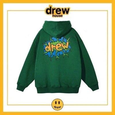 Drew House Hoodie Cotton Fleece Unisex Loose Student Jacket Style 12