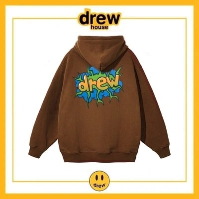 Drew House Hoodie Cotton Fleece Unisex Loose Student Jacket Style 13
