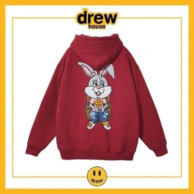 Drew House Hoodie Cotton Fleece Unisex Pullover Style 2