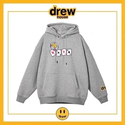 Drew House Hoodie Fleece Cotton Unisex Loose Pullover Style 1