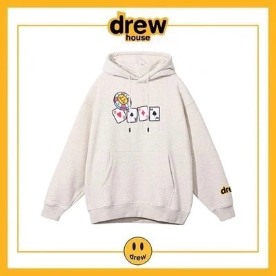 Drew House Hoodie Fleece Cotton Unisex Loose Pullover Style 5