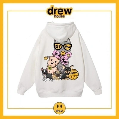 Drew House Hoodie Fleece Unisex Oversized Pullover Style 3