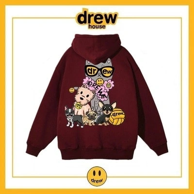 Drew House Hoodie Fleece Unisex Oversized Pullover Style 9