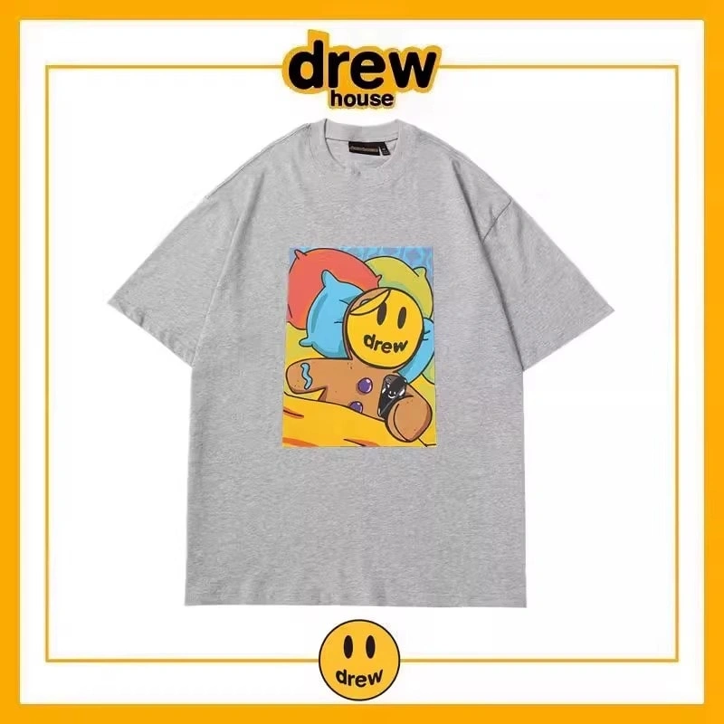 Drew House Letter Flame Short Sleeve T-Shirt Unisex Cotton Style 11