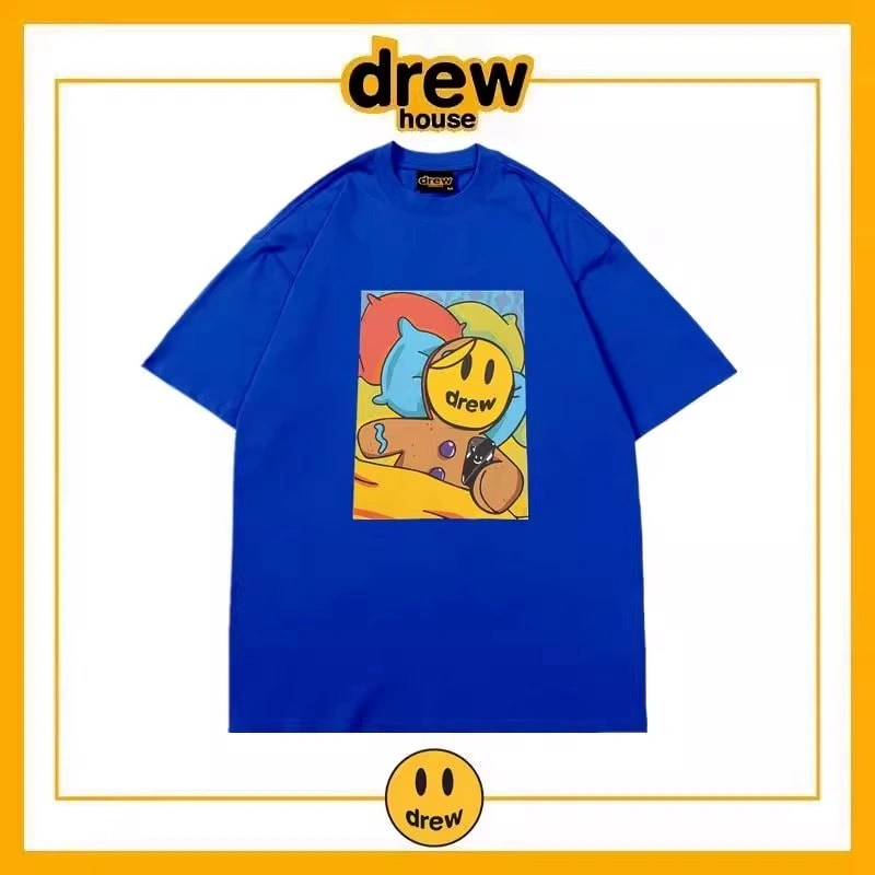 Drew House Letter Flame Short Sleeve T-Shirt Unisex Cotton Style 8