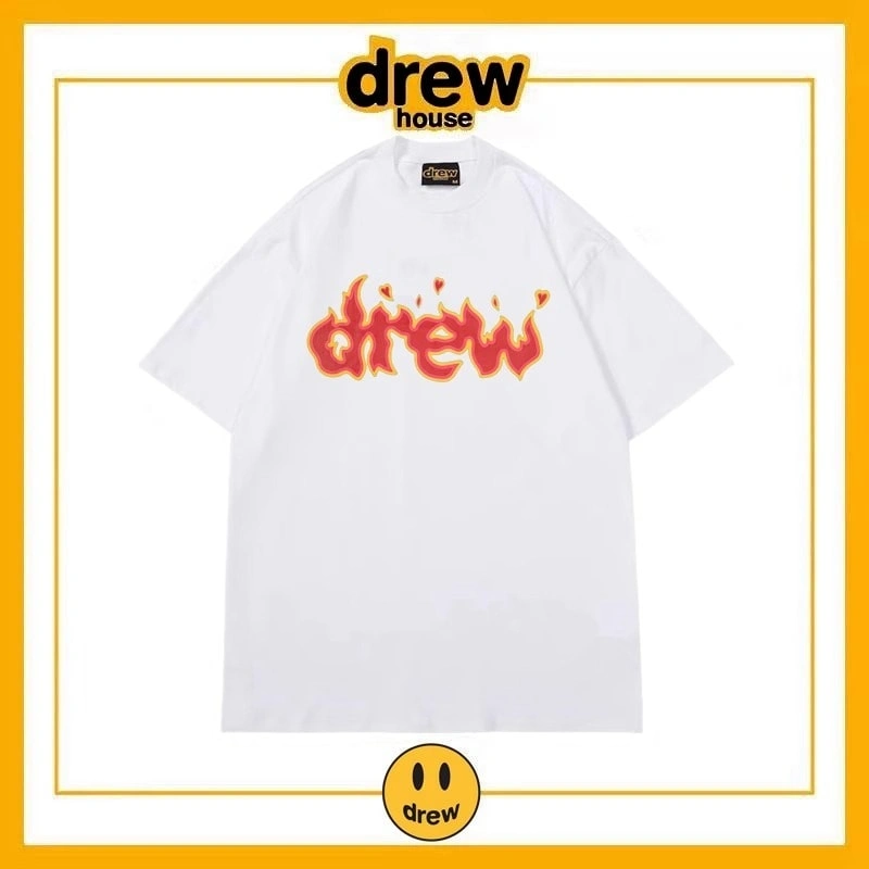 Drew House Letter Short Sleeve T-Shirt Unisex Summer Top Style 1