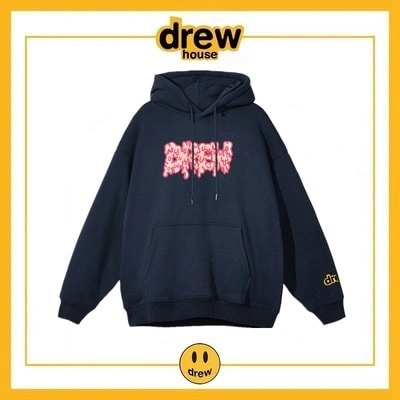Drew House Print Hoodie Cotton Fleece Unisex Pullover Style 3