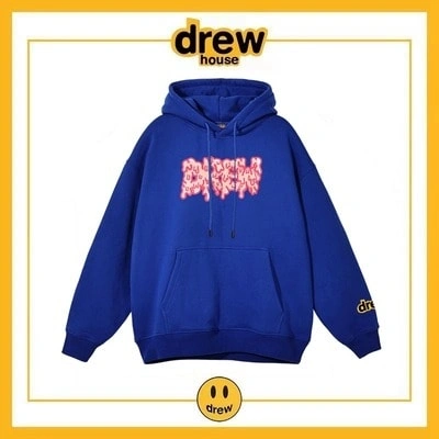 Drew House Print Hoodie Cotton Fleece Unisex Pullover Style 5