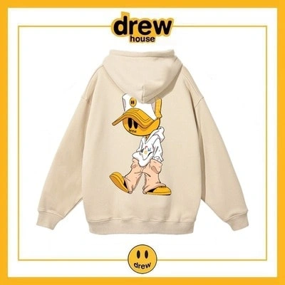 Drew House Print Hoodie Unisex Cotton Fleece Jacket Style 1