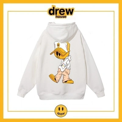 Drew House Print Hoodie Unisex Cotton Fleece Jacket Style 3