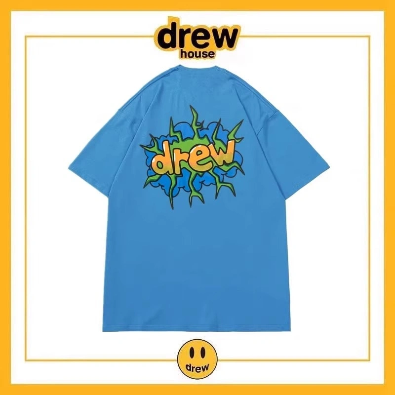 Drew House Print Short Sleeve T-Shirt Unisex Cotton Loose Style 10