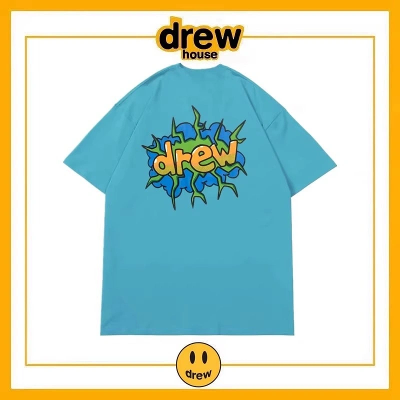 Drew House Print Short Sleeve T-Shirt Unisex Cotton Loose Style 11