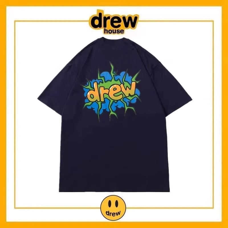 Drew House Print Short Sleeve T-Shirt Unisex Cotton Loose Style 15