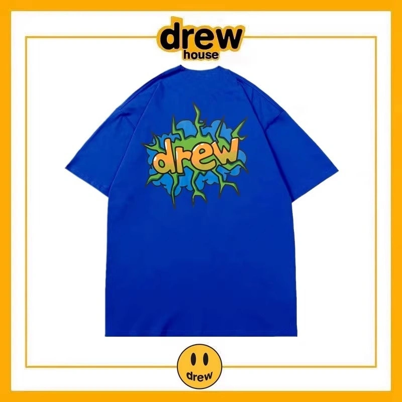 Drew House Print Short Sleeve T-Shirt Unisex Cotton Loose Style 16