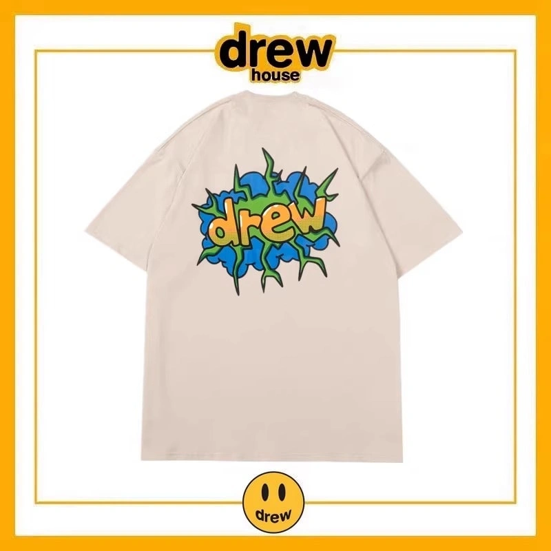 Drew House Print Short Sleeve T-Shirt Unisex Cotton Loose Style 18