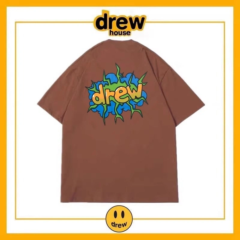 Drew House Print Short Sleeve T-Shirt Unisex Cotton Loose Style 19