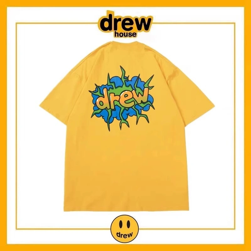 Drew House Print Short Sleeve T-Shirt Unisex Cotton Loose Style 2