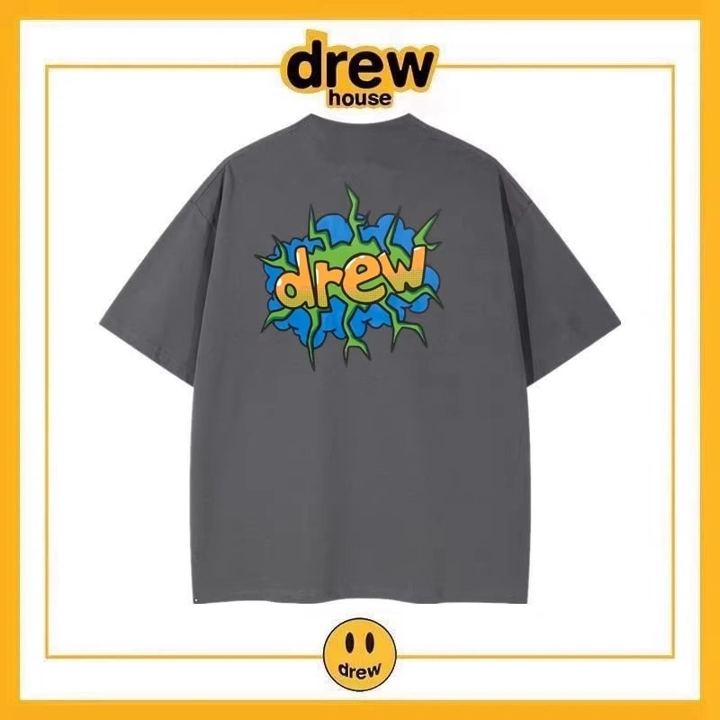 Drew House Print Short Sleeve T-Shirt Unisex Cotton Loose Style 20