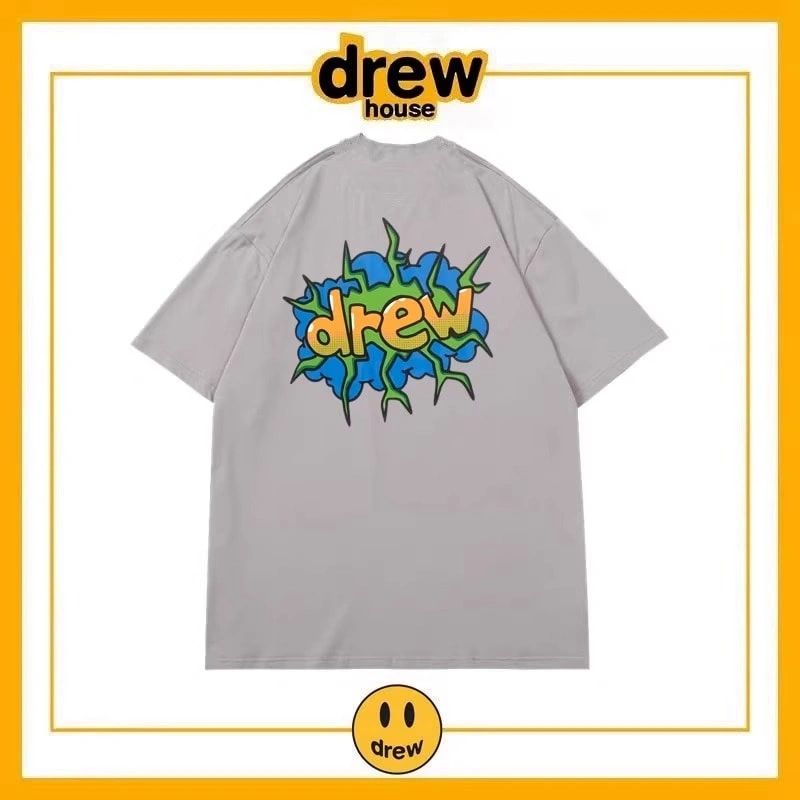 Drew House Print Short Sleeve T-Shirt Unisex Cotton Loose Style 21