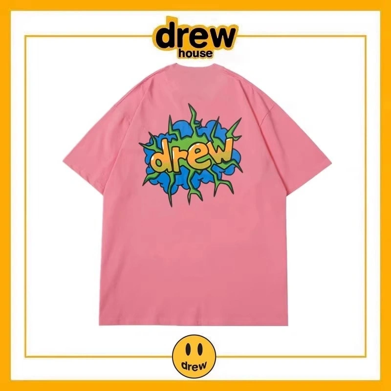Drew House Print Short Sleeve T-Shirt Unisex Cotton Loose Style 3