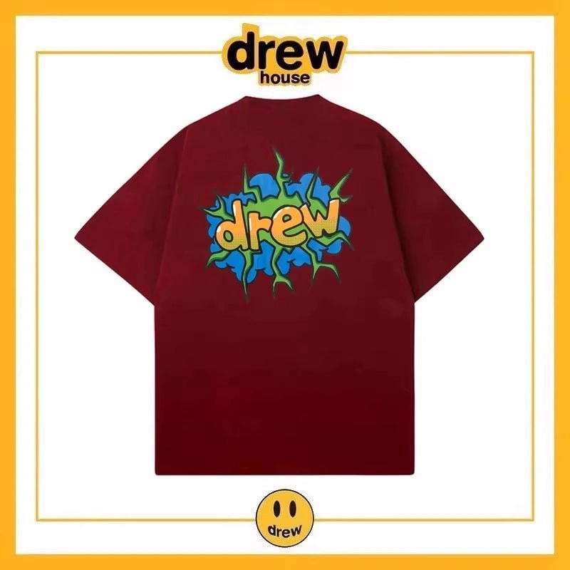 Drew House Print Short Sleeve T-Shirt Unisex Cotton Loose Style 5