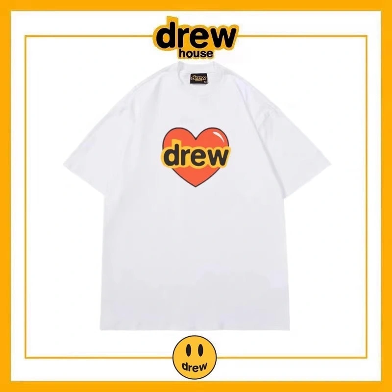 Drew House Print Short Sleeve T-Shirt Unisex Cotton Loose Top Style 1