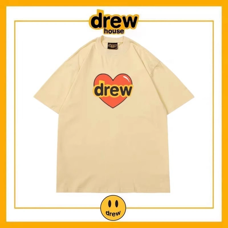 Drew House Print Short Sleeve T-Shirt Unisex Cotton Loose Top Style 20