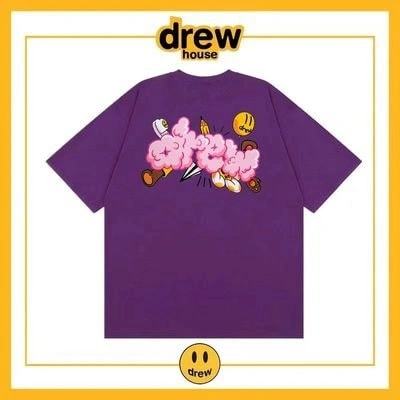 Drew House Short Sleeve T-Shirt Cotton Loose Unisex Summer Style 8