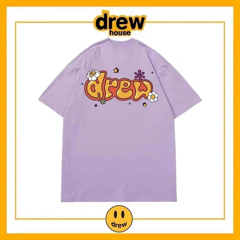 Drew House Short Sleeve T-Shirt Unisex Cotton Print Casual Top Style 14