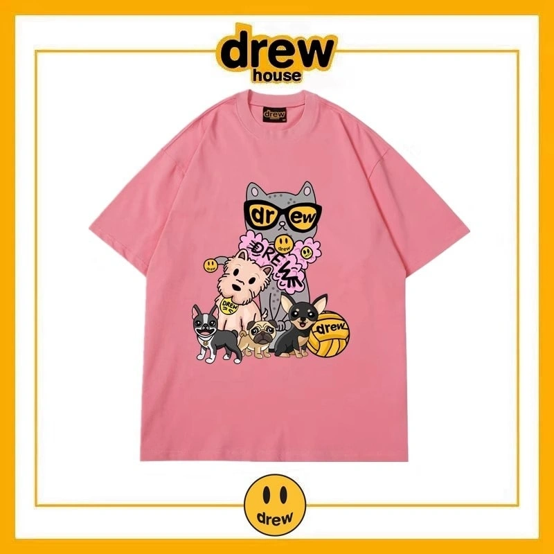 Drew House Short Sleeve T-Shirt Unisex Cotton Print Top Style 20