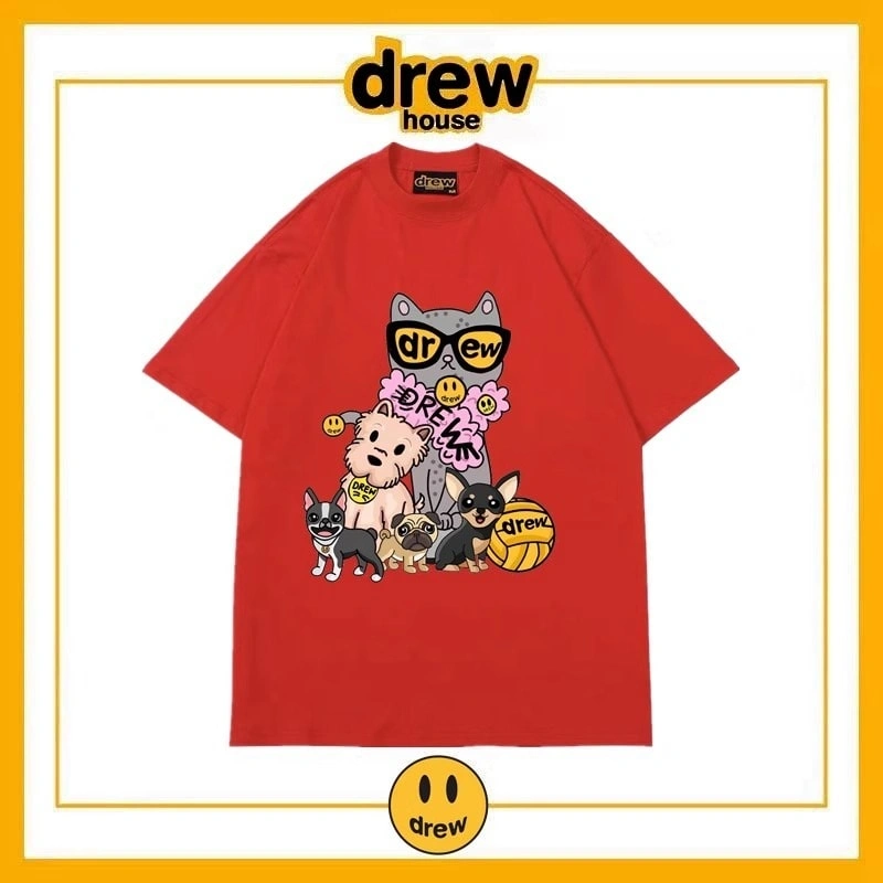 Drew House Short Sleeve T-Shirt Unisex Cotton Print Top Style 6