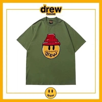Drew House Short Sleeve T-Shirt Unisex Cotton Style 1