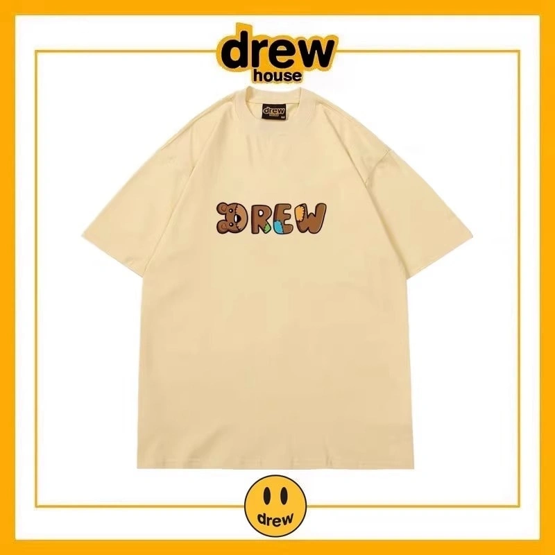 Drew House Simple Letter Short Sleeve T-Shirt Unisex Cotton Summer Style 1