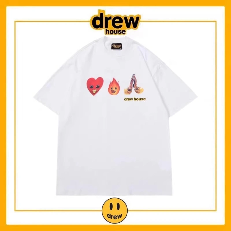 Drew House Summer Short Sleeve T-Shirt Cotton Loose Unisex Top Style 1