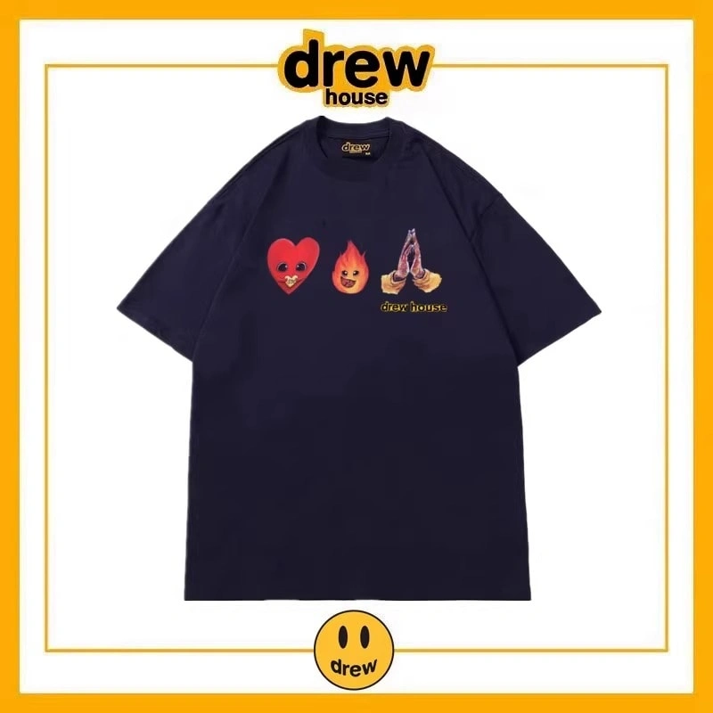 Drew House Summer Short Sleeve T-Shirt Cotton Loose Unisex Top Style 11