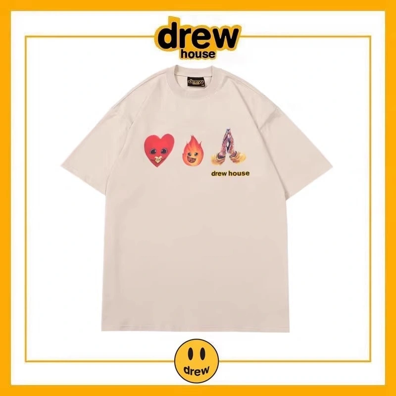 Drew House Summer Short Sleeve T-Shirt Cotton Loose Unisex Top Style 14