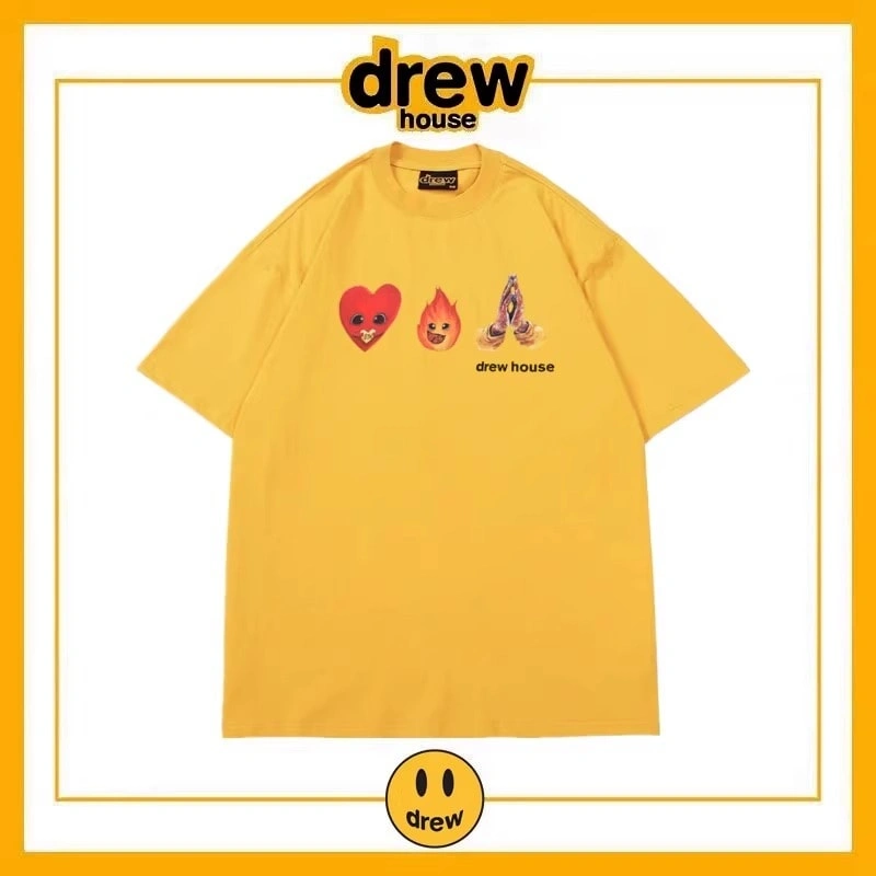 Drew House Summer Short Sleeve T-Shirt Cotton Loose Unisex Top Style 15