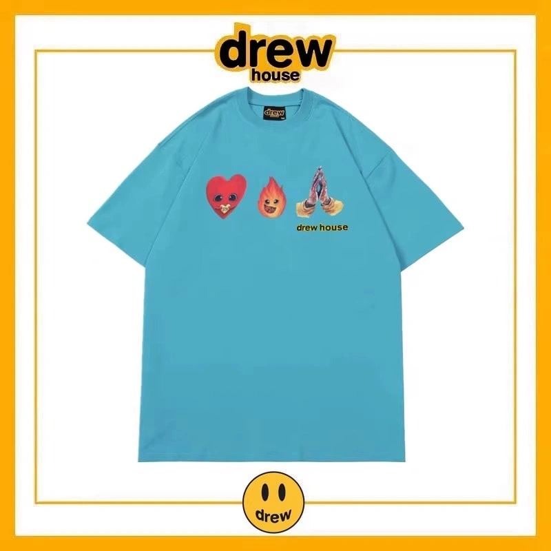 Drew House Summer Short Sleeve T-Shirt Cotton Loose Unisex Top Style 6