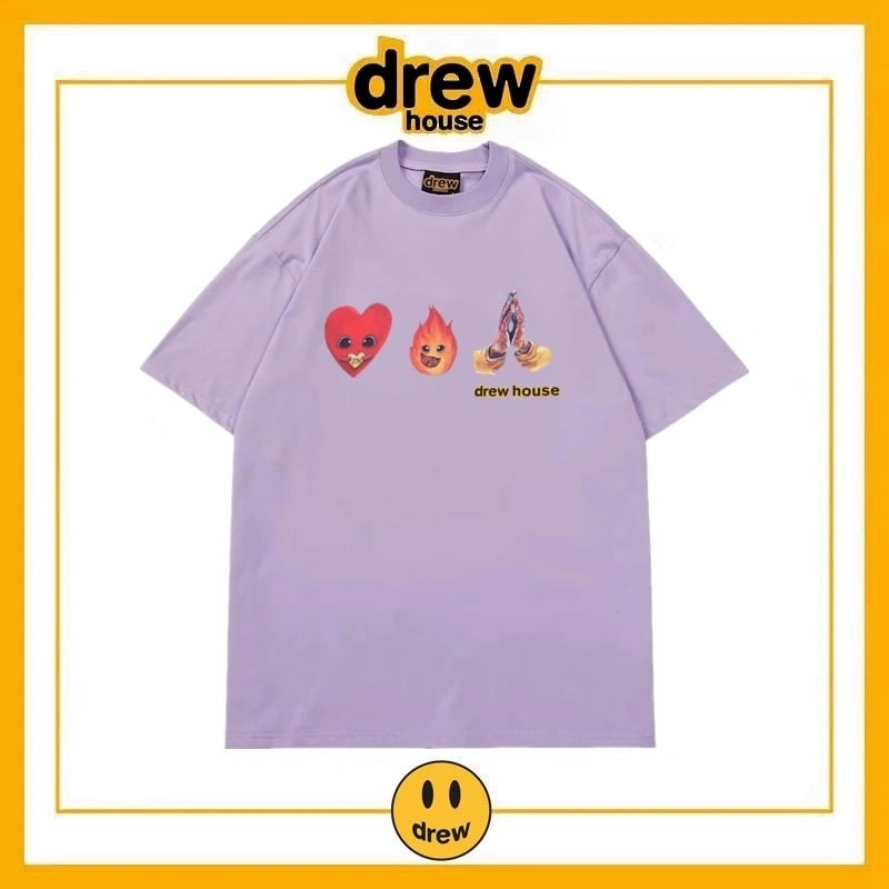 Drew House Summer Short Sleeve T-Shirt Cotton Loose Unisex Top Style 8