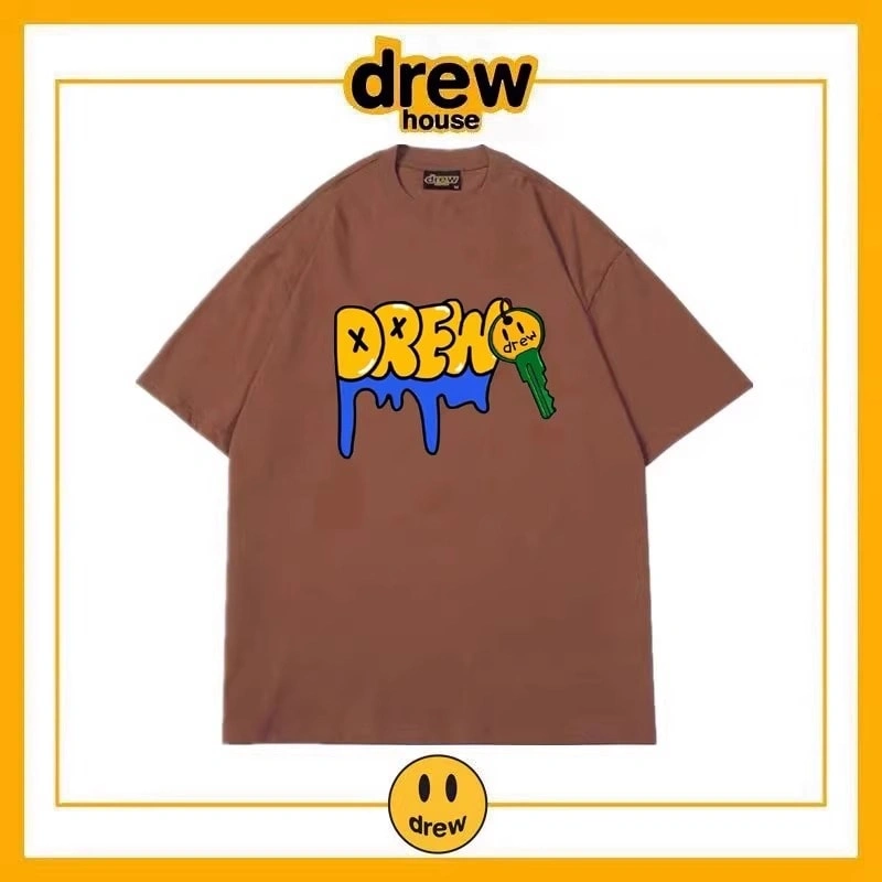 Drew House Summer Short Sleeve T-Shirt Unisex Cotton Top Style 21
