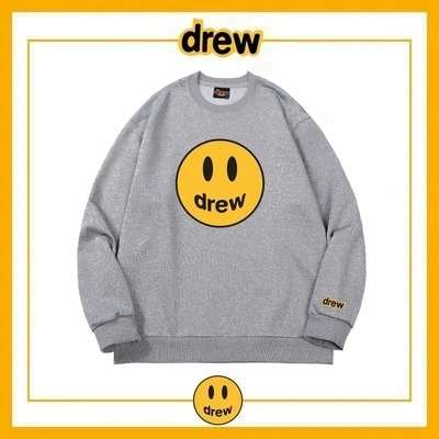 Drew House Sweatshirt Round Neck Cotton Unisex Fleece Pullover Style 1