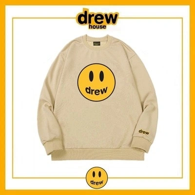 Drew House Sweatshirt Round Neck Cotton Unisex Fleece Pullover Style 3