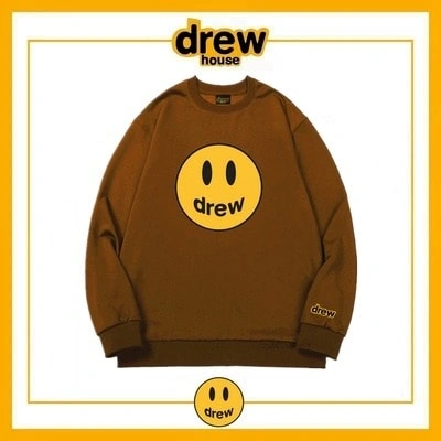 Drew House Sweatshirt Round Neck Cotton Unisex Fleece Pullover Style 4