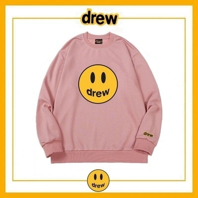 Drew House Sweatshirt Round Neck Cotton Unisex Fleece Pullover Style 5