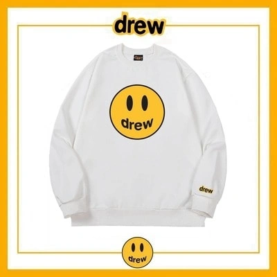 Drew House Sweatshirt Round Neck Cotton Unisex Fleece Pullover Style 8