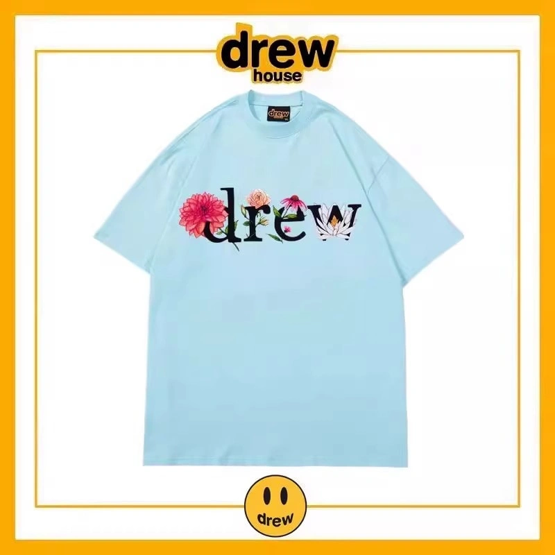 Drew Letter Short Sleeve T-Shirt Unisex Cotton Loose Summer Top Style 7