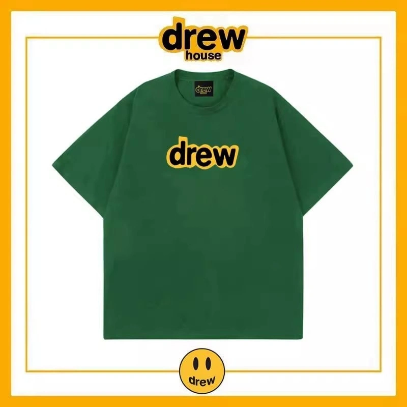 Drew Letter Short Sleeve T-Shirt Unisex Cotton Summer Base Style 19